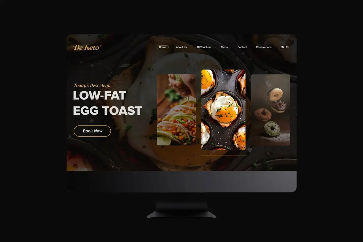 Restaurant website design. Web design agency needed? Seeking for web design agency? Trust us to build the best website for you just like this case study. Create a booking-system website for your restaurant business with us.